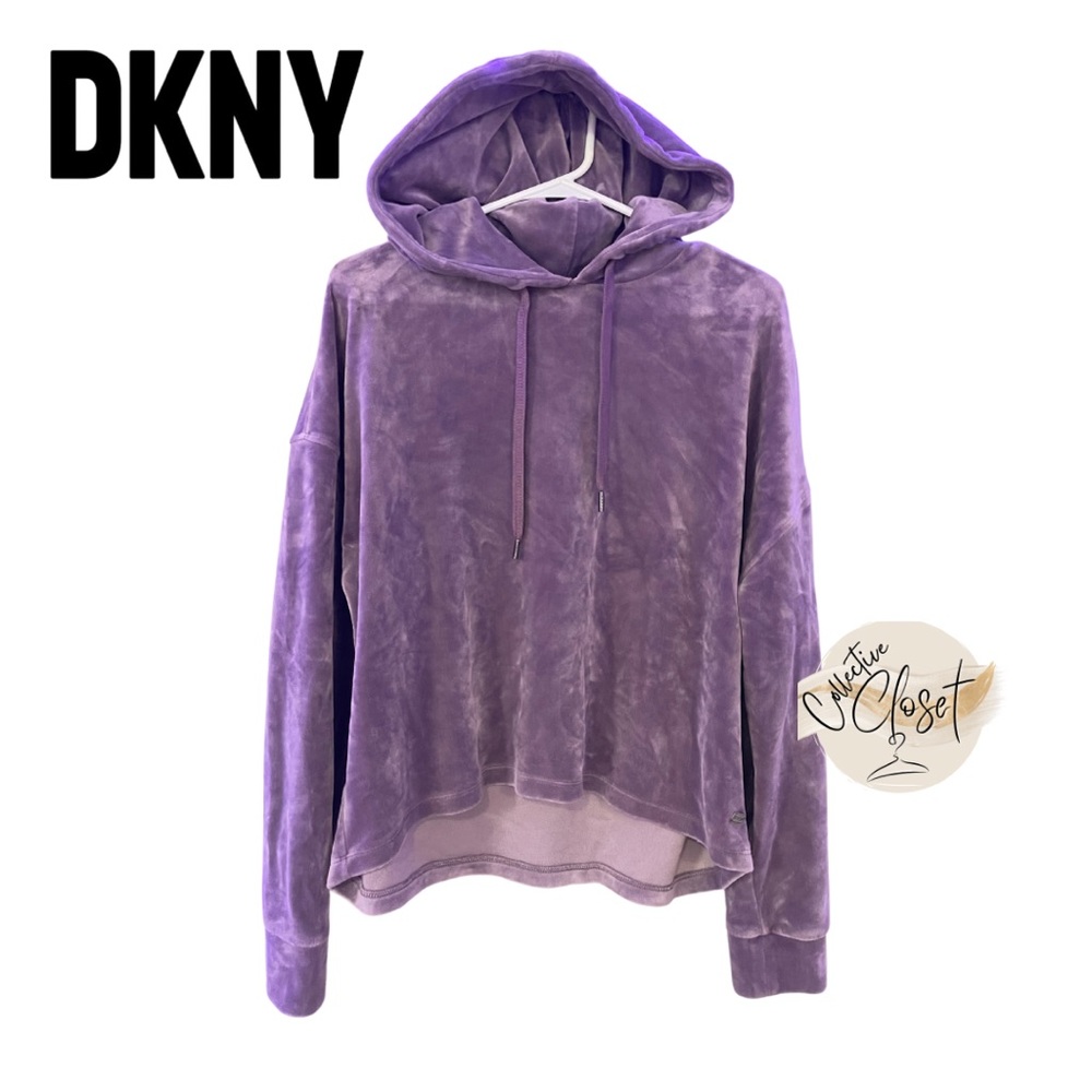 DKNY Sport Lilac Velour Hoodie Women’s Small